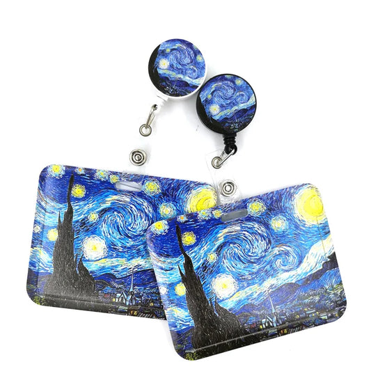 Art Van gogh Oil Painting Starry Sky Card Holder